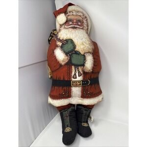 Dorothy Dear Designs Inc. Santa Plush Pillow Christmas Decoration 22" 1983